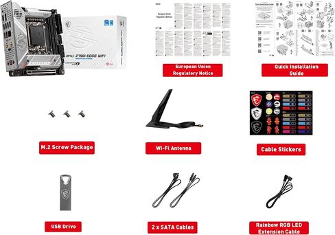 اللوحة الأم للألعاب MSI MPG Z690 Edge WiFi (ATX، الجيل الثاني عشر Intel Core، مقبس LGA 1700، DDR5، PCIe 5، 2.5G LAN، فتحات M.2، Wi-Fi 6E) in Kuwait