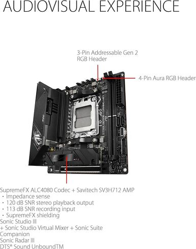 ASUS ROG Strix B650E-I Gaming WiFi 6E Socket AM5 Ryzen 7000 Mini-ITX Gaming Motherboard (PCIe 5.0,DDR5,10 + 2power Stages,2xM.2 Slots,USB 3.2 Gen 2x2 Type-C,WiFi 6E) in Saudi Arabia
