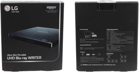 Produplicator LG BP60NB10 محرك الأقراص الخارجي المحمول 6X Ultra HD 4K Blu-ray مع برنامج CyberLink، و100 جيجابايت M-DISC BDXL، وكابل USB - أقراص CD DVD BD DL BDXL in Kuwait