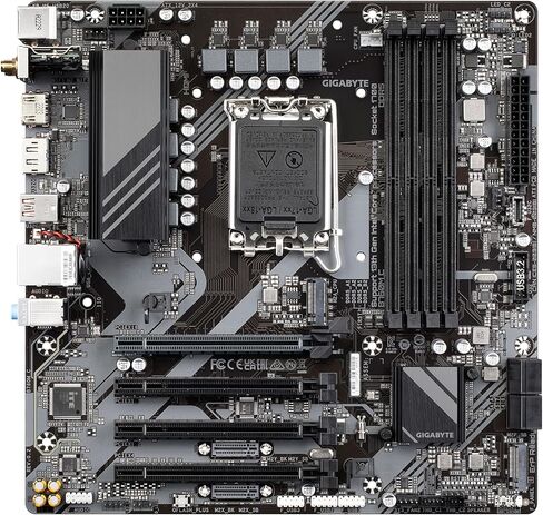 GIGABYTE B760M DS3H AX (LGA 1700/ Intel/ B760/ M-ATX/ DDR5/ 2* M.2/ PCIe 4.0/ USB 3.2 Gen 2 Type-C/WiFi 6E/ 2.5GbE LAN/Q-Flash Plus/PCIe EZ-Latch/Motherboard) in Kuwait