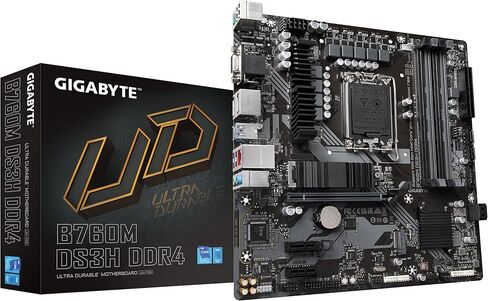 جيجابايت B760M DS3H AX (LGA 1700/ Intel/ B760/ M-ATX/ DDR5/ 2* M.2/ PCIe 4.0/ USB 3.2 Gen 2 Type-C/WiFi 6E/ 2.5GbE LAN/Q-Flash Plus/PCIe EZ- مزلاج/اللوحة الأم) in Kuwait