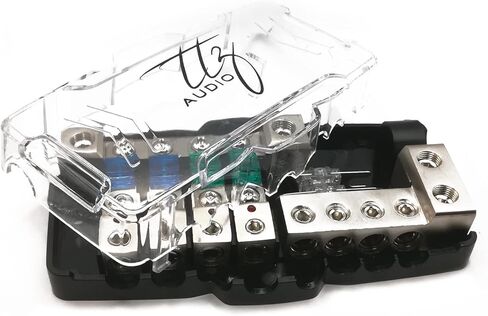 كتلة توزيع مصهر ANL الصوتي من TTZ، مجموعة براغي إضافية، 2 مفتاح ألين، 2 مصهر ANL إضافي 2 × 0GA/4GA إلى 4 × 4GA/8GA in Kuwait