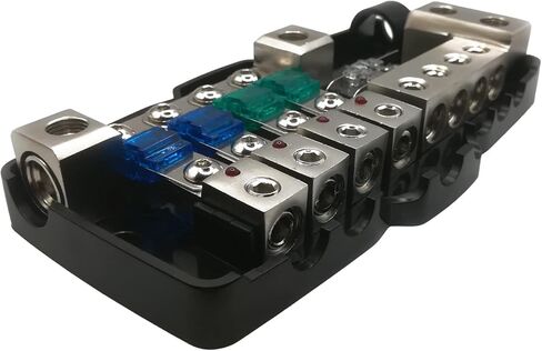 كتلة توزيع مصهر ANL الصوتي من TTZ، مجموعة براغي إضافية، 2 مفتاح ألين، 2 مصهر ANL إضافي 2 × 0GA/4GA إلى 4 × 4GA/8GA in Kuwait