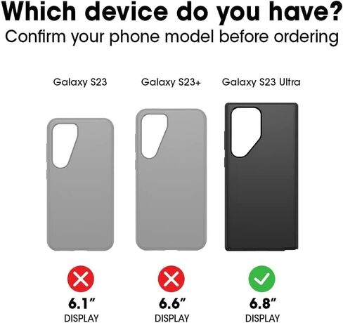 OtterBox Galaxy S23 Ultra (Only) - Defender Series Case - Black, Rugged & Durable - with Port Protection - Case Only - Microbial Defense Protection - Non-Retail Packaging in Kuwait