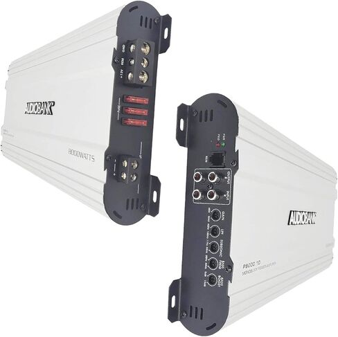Audiobank Monoblock 8000 WATTS Amp Class D 1ohm Car Audio Stereo Amplifier Remote Turn On/Off Circuit/Heavy-Duty Aluminium Alloy Heatsink Power and Protection Indicator P8001 in Saudi Arabia