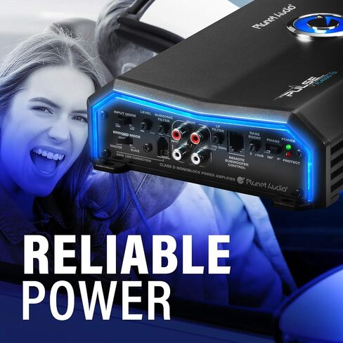 Planet Audio PL2000.1M Monoblock Car Amplifier, 2000 Watts, Low/High Inputs in Kuwait