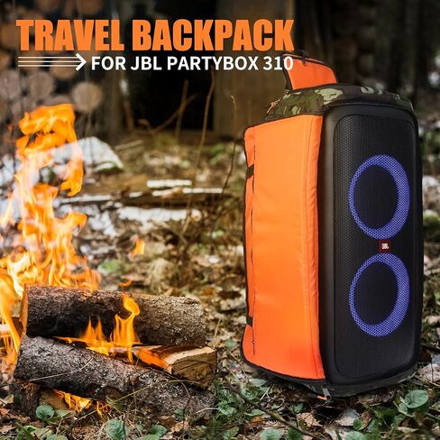 حقيبة سفر بديلة لحقيبة مكبر الصوت من OUKNAK لصندوق الحفلات JBL 310، حقيبة ظهر محمولة لحمل مكبر الصوت لمكبر الصوت JBL (لجهاز JBL Partybox 310 أسود) in Kuwait