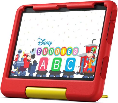Amazon Fire HD 10 Kids tablet (newest model) ages 3-7 | Bright 10.1" HD screen with included ad-free and exclusive content, robust parental controls, 13-hr battery, 32 GB, Blue in Kuwait