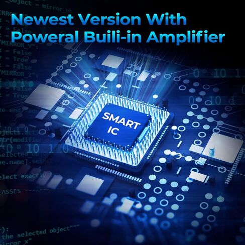 هوائي تلفزيون رقمي مضخم مطور لعام 2023، نطاق طويل يزيد عن 450 ميلًا، يدعم استقبال 360 درجة 4K 1080 بكسل للتلفزيون الذكي، معزز إشارة مكبر الصوت للقنوات المحلية - كابل Coax HDTV بطول 20 قدمًا in Kuwait