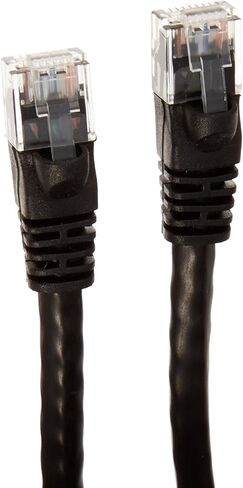 كابل تصحيح Monoprice 102288 Cat6 Ethernet - سلك إنترنت الشبكة - RJ45، مجدول، 550 ميجا هرتز، UTP، سلك نحاسي عاري نقي، 24AWG، 1 قدم، أسود (عبوة من قطعتين) in Saudi Arabia