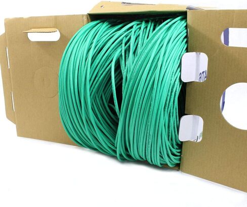 Cat6 Riser (CMR)، كابل إيثرنت بطول 1000 قدم، أخضر، بدون شريحة، زوج ملتوي غير محمي (UTP) 23AWG، نحاس خالص نقي، 550 ميجاهرتز، معتمد من UL، صندوق سهل السحب (Reelex II)، كابل شبكة LAN كبيرة الحجم in Kuwait