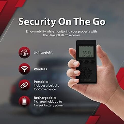 Dakota Alert Wireless Driveway Alarm DCMA-4K Plus 1-Mile Motion Sensor Kit | Motion Detector, DCMA-4k, One Mile Wireless Range Alarm System, DCMT-4000 Transmitter & RE-4k, Receiver-Use Outdoors in Kuwait
