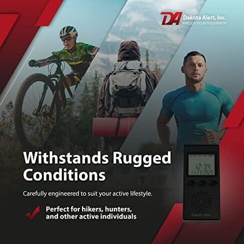 Dakota Alert Wireless Driveway Alarm DCMA-4K Plus 1-Mile Motion Sensor Kit | Motion Detector, DCMA-4k, One Mile Wireless Range Alarm System, DCMT-4000 Transmitter & RE-4k, Receiver-Use Outdoors in Kuwait