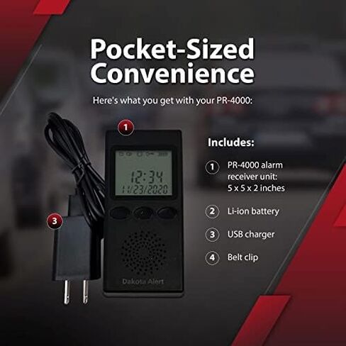 Dakota Alert Wireless Driveway Alarm DCMA-4K Plus 1-Mile Motion Sensor Kit | Motion Detector, DCMA-4k, One Mile Wireless Range Alarm System, DCMT-4000 Transmitter & RE-4k, Receiver-Use Outdoors in Kuwait