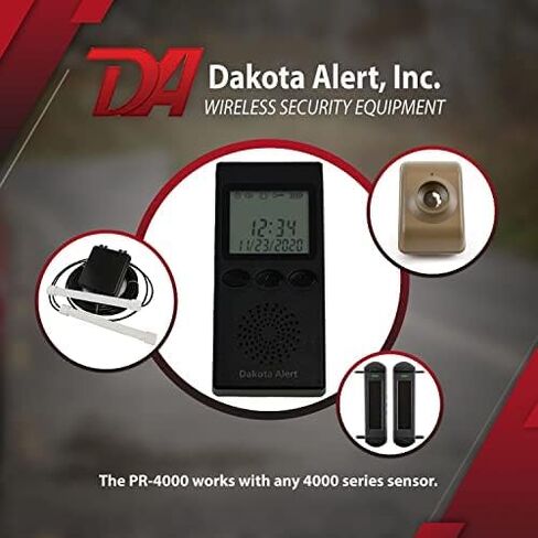Dakota Alert Wireless Driveway Alarm DCMA-4K Plus 1-Mile Motion Sensor Kit | Motion Detector, DCMA-4k, One Mile Wireless Range Alarm System, DCMT-4000 Transmitter & RE-4k, Receiver-Use Outdoors in Kuwait