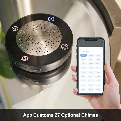إنذار eMACROS HS002 Pro 2 الذكي اللاسلكي للممر، مستشعر حركة طويل المدى يعمل بالطاقة الشمسية، تطبيق للذراع عن بعد/نزع السلاح وتنبيهات الجدول الزمني مع 27 نغمة، جهاز استقبال واحد ومستشعر واحد in Kuwait