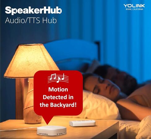 YoLink LoRa Smart Outdoor Motion Sensor Starter Kit, Driveway Alert, Property Invasion/Tresspassing Detector, Email/SMS/Push Alerts, Alexa, IFTTT, Home Assistant: Includes (1) Sensor, (1) SpeakerHub in Saudi Arabia