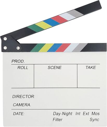 LSYRIA 2 قطعة من ألواح التصفيح لمخرجي الأفلام مقاس 12 بوصة × 11 بوصة من هوليوود كلابر بورد فيلم خشبي، تأتي مع قطعتين من القلم القابل للمسح، استخدم منشفة مبللة لمسح الكتابة اليدوية in Kuwait