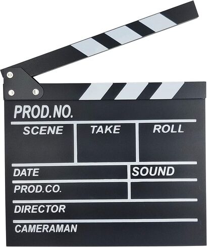 LSYRIA 2 قطعة من ألواح التصفيح لمخرجي الأفلام مقاس 12 بوصة × 11 بوصة من هوليوود كلابر بورد فيلم خشبي، تأتي مع قطعتين من القلم القابل للمسح، استخدم منشفة مبللة لمسح الكتابة اليدوية in Kuwait