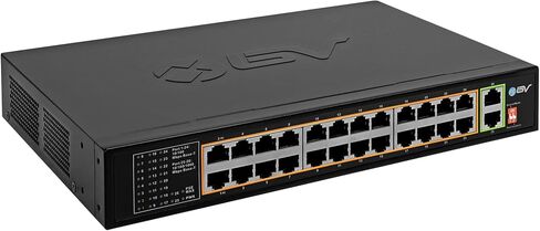 BV-Tech 18 Ports Long Range PoE+ Switch (16 PoE+ Ports | 2 Gigabit Ethernet uplink) - 19" Rackmount - 135W - 802.3af/at -Desktop Design for Easy Set Up in Kuwait
