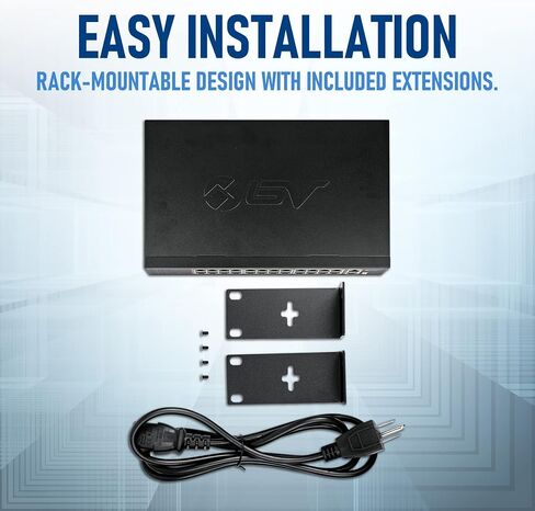 BV-Tech 18 Ports Long Range PoE+ Switch (16 PoE+ Ports | 2 Gigabit Ethernet uplink) - 19" Rackmount - 135W - 802.3af/at -Desktop Design for Easy Set Up in Kuwait