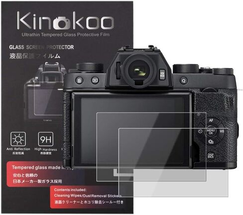 طبقة حماية للشاشة kinokoo Fuji XT5/X-T5 0.25 مم 9H من الزجاج المقوى لكاميرا Fujifilm Fuji XT5/X-T5 الرقمية ذات الوضوح العالي - خالية من الفقاعات ومضادة للخدش (عبوتان) in Saudi Arabia