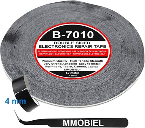 MMOBIEL Double Sided Adhesive Tape 1mm 50m Roll (164ft) Black Ultra Thin Mounting Tape for LCD Screen Repair, Smartphone Tablet Laptop Glass Fix in Kuwait