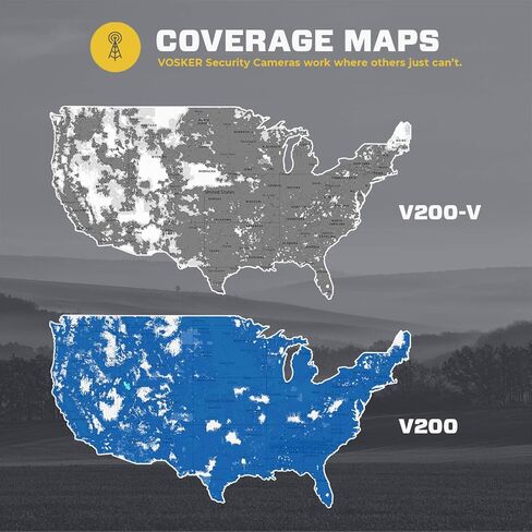فوسكر V200 | كاميرا مراقبة خلوية | لوحة شمسية مدمجة | LTE، لاسلكي، مقاوم للطقس، لا يتطلب شبكة Wi-Fi | كاميرات مراقبة خارجية متحركة بالحركة | إشعارات صور الهاتف المحمول (V200) in Kuwait