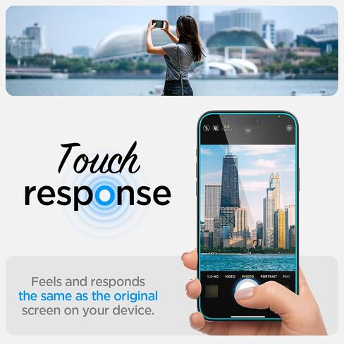 Spigen Tempered Glass Screen Protector [GlasTR EZ FIT] Designed for iPhone 15 [2 Pack] Clear in Saudi Arabia