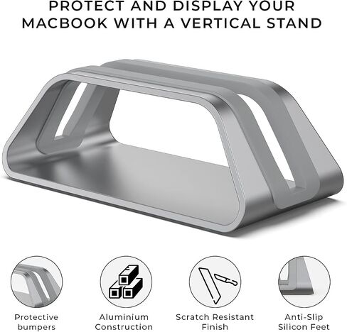 حامل/حامل مكتب كمبيوتر محمول عمودي من الألومنيوم من HumanCentric لأجهزة MacBook وMacBook Pro وMacBook Air ورمادي فلكي in Kuwait