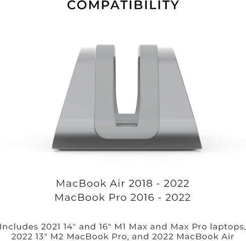 حامل/حامل مكتب كمبيوتر محمول عمودي من الألومنيوم من HumanCentric لأجهزة MacBook وMacBook Pro وMacBook Air ورمادي فلكي in Kuwait