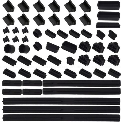 44Pcs Silicone Dust Plug Kit for Computer USB HDMI RJ45 DP in Kuwait