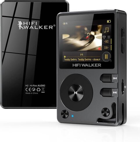 HIFI WALKER H2 Touch, Hi Res MP3 Player with Bluetooth, 2.4" HD Touch Screen, Digital Audio Player, DSD Lossless FLAC Player, Bluetooth Music Player with 64GB Memory Card, Support Up to 512GB in Kuwait