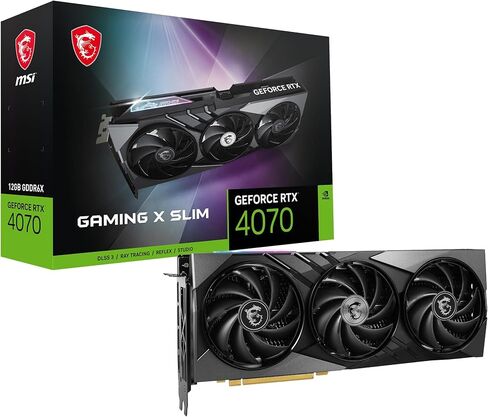 MSI بطاقة عرض مرئي للالعاب جيفورس RTX 4070 12GB GDRR6X 192 بت بمنفذ HDMI/DP ومروحة ان في لينك توركس 4.0 ادا لوفليس (RTX 4070 للالعاب اكس سليم 12G) in Kuwait