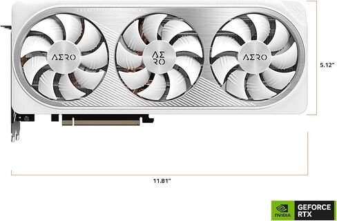 GIGABYTE GeForce RTX 4070 AERO OC 12G Graphics Card, 3X WINDFORCE Fans, 12GB 192-bit GDDR6X, GV-N4070AERO OC-12GD Video Card in Saudi Arabia