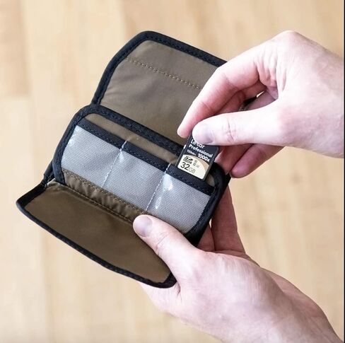 نوماتيك حافظة بطاقات الذاكرة من ماكينون - حامل واقي متين لبطاقة ذاكرة اس دي، يناسب 6 بطاقات اس دي و2 سي فاست مع جيب بسحاب لميني اس دي in Kuwait