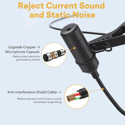 MAONO USB Lavalier Microphone, 192KHZ/24BIT Plug & Play Omnidirectional Lapel Shirt Collar Clip on Mic for PC, Computer, Mac, Laptop, YouTube, Skype, Recording, Podcasting, Gaming, AU-UL10 in Saudi Arabia