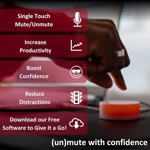 MuteMe - Illuminated Capacitive Touch Mute Button for Zoom, Teams, Google Meet & More (As Seen on Shark Tank)! Free Windows / Mac Software Required To Use MuteMe. in Kuwait