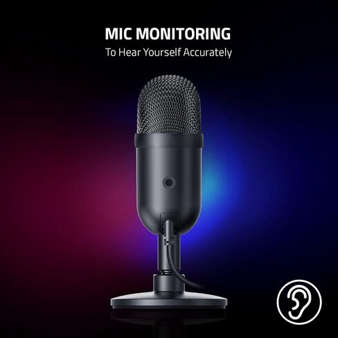 Razer Seiren V2 Pro USB Microphone for Streaming, Gaming, Recording, Podcasting on PC, Twitch, YouTube: High Pass Filter - Mic Monitoring and Gain Control - Built-in Shock Absorber and Mic Windsock in Saudi Arabia