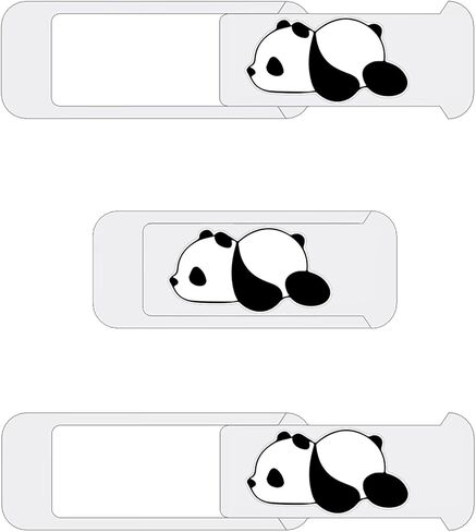 Laptop Camera Cover Slide, Computer Camera Cover Slide Large Size Webcam Cover Slide for MacBook Pro Cute Pattern Design Protecting Privacy Security Ultrathin 3 Pack for Laptop Desktop PC (Black) in Kuwait