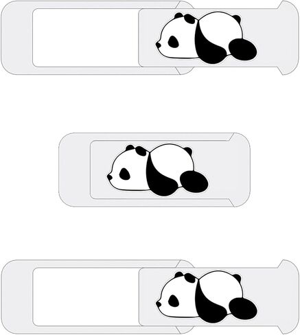 Laptop Camera Cover Slide, Computer Camera Cover Slide Large Size Webcam Cover Slide for MacBook Pro Cute Pattern Design Protecting Privacy Security Ultrathin 3 Pack for Laptop Desktop PC (Black) in Kuwait