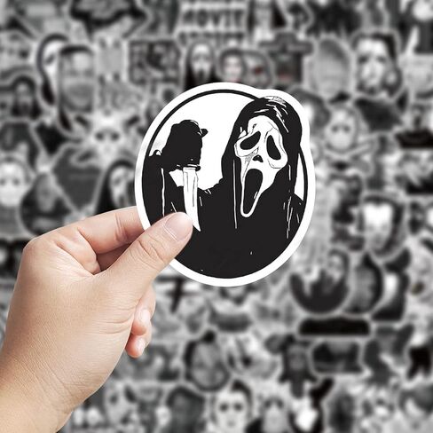 100 قطعة من ملصقات الرعب ، ملصقات فيلم الرعب الفينيل للماء لأجهزة الكمبيوتر المحمول ، لوح التزلج ، قارورة المياه ، الكمبيوتر ، الهاتف (الرعب -100 قطعة) in Kuwait