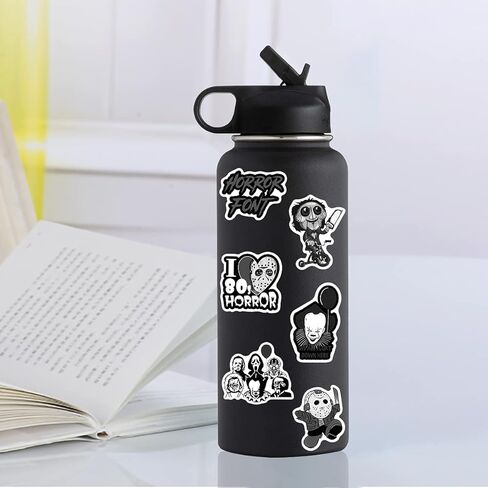 100 قطعة من ملصقات الرعب ، ملصقات فيلم الرعب الفينيل للماء لأجهزة الكمبيوتر المحمول ، لوح التزلج ، قارورة المياه ، الكمبيوتر ، الهاتف (الرعب -100 قطعة) in Kuwait