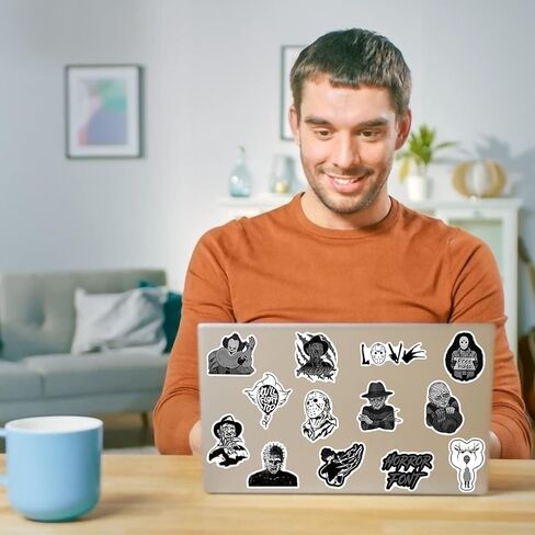 100 قطعة من ملصقات الرعب ، ملصقات فيلم الرعب الفينيل للماء لأجهزة الكمبيوتر المحمول ، لوح التزلج ، قارورة المياه ، الكمبيوتر ، الهاتف (الرعب -100 قطعة) in Kuwait