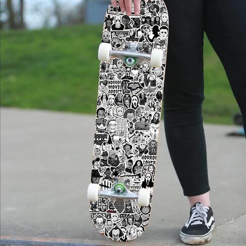 100 قطعة من ملصقات الرعب ، ملصقات فيلم الرعب الفينيل للماء لأجهزة الكمبيوتر المحمول ، لوح التزلج ، قارورة المياه ، الكمبيوتر ، الهاتف (الرعب -100 قطعة) in Kuwait