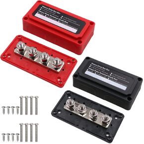400A Battery Bus Bar Power Distribution Block 12V-48V | Heavy Duty 8*M10 3/8" Studs Tin-Plated Copper for RV Solar Marine Truck Audio in Saudi Arabia