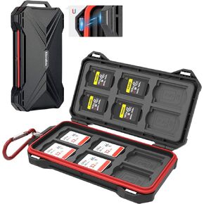 [12 SD + 12 CFexpress Type A] Magnetic Closure Memory Card Case Holder Organizer Protector Keeper for SD SDHC SDXC for Sony CEA-G80T CEA-G160T Alpha 1 A1 A7 IV A7M4 FX3 FX6 Camera Memory Card Storage in Saudi Arabia