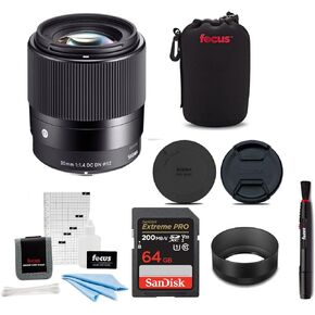 Sigma 30mm f/1.4 DC DN Contemporary Prime Lens for Sony E-Mount w/ 64GB Extreme PRO Bundle in Saudi Arabia