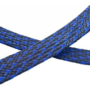 PET Expandable Braided Sleeving 25Ft-3/4 inch Wire Loom, Aibole Braided Cable Sleeve Wire Wrap,Black&Red in Saudi Arabia
