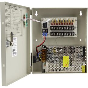 16 Channel Port 12V DC 10 Amp Amper with Glass Fuse Distributed Power Supply Box for CCTV DVR Security System and Camera or IP Cameras in Saudi Arabia